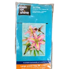Hummingbird Garden Flag NEW 28x40 Double Sided Yard Decoration Free Ship