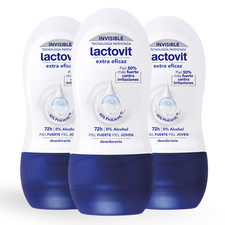 Lactovit Deo Roll-On 72H Protection, 0 Alcohol - 1.69 fl oz 3-Pack 