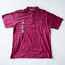 Vintage Lacoste Polo Shirt Pink Pocket Logo Cotton Mens