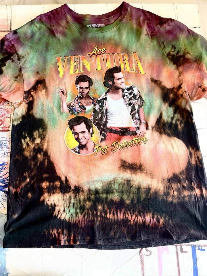 Ace Ventura Pet Detective. One of A Kind, Custom, Tye-dye Tee-shirt. Big 2XLarge - Image 2 of 4