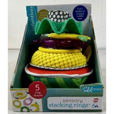 Infantino Engaging Textures and Sounds Sensory Activity Stacking Rings GreatGift