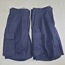 WearGuard Aramark Navy Blue Cargo 2259 (Lot of 2x) - 38x9.5 Uniform Shorts Pants