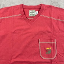 Vintage JNCO US Jeans Co. V Neck T Shirt Men One Size OS Pink 90s USA Made NWOT