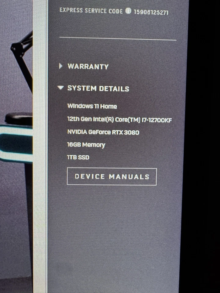 Alienware Aurora R13 игровой Intel i7-12700KF 16GB 1TB SSD RTX 3080 жидкость классный - Изображение 2 из 4