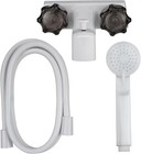 RecPro 4" RV Tub and Shower Diverter Faucet White/Smoke with