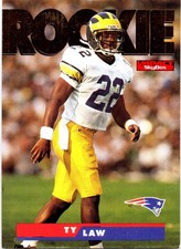 Ty Law 1995 SkyBox Impact #187 Rookie New England Patriots