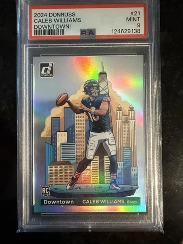 2024 PANINI DONRUSS DOWNTOWN! #21 CALEB WILLIAMS ROOKIE RC PSA 9