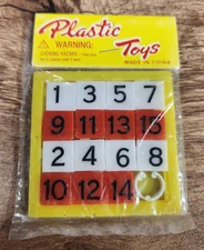 MAGIC 15 Plastic SLIDING Squares Vintage Slide TILE PUZZLE