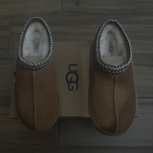 UGG Tasman Women’s Brown Suede Shearling Lined Slip-On Slippers US 7 Rubber