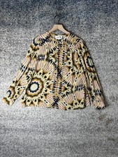 Ba&sh Blouse Womens Large Yellow Geometric Pr...