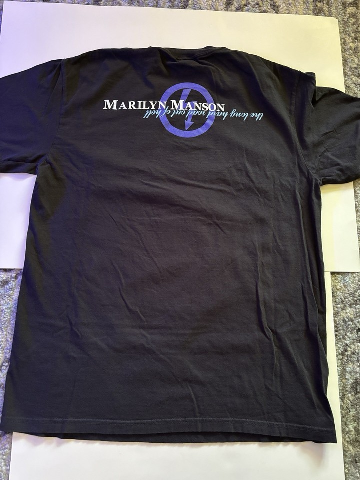 Marilyn Manson Shirt Long Hard Road Out Of Hell Vintage Reprint Size