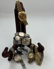 Vintage 8 Watches Lot -Rolex Style Bulova Gruen Benrus Pulsar Relic Parts Repair