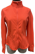 Spyder Active Women's Full Zip Performance Jacket Thumbholes Stretch Orange M