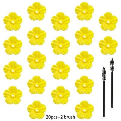 20Pcs Hummingbird Feeder Flower With Cleaning Brush Yellow Feeder Parts