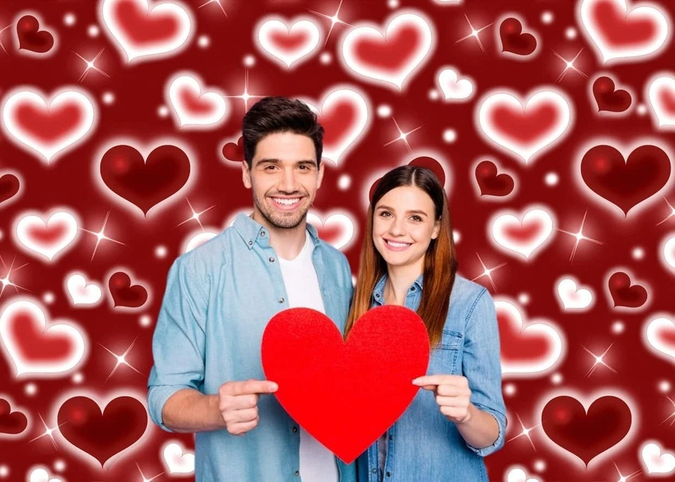 轻量级10x8英尺乙烯基心形背景适合DIY和肖像摄影 — 第 4/4 张图片