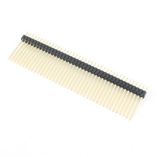 5pcs gold plated 1.27mm pitch 40 pin male single straight header strip L  14mm .