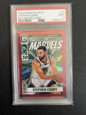 Stephen Curry 2024 Donruss Optic Net Marvels Red PSA 9 /99 SP Golden State