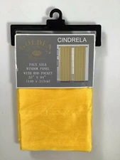Golden Original Yellow Cindrela Faux Silk Window Panel Rod Pocket 55x84 NEW!