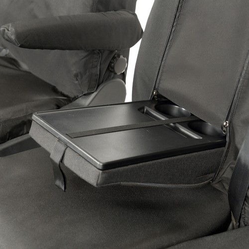 FORD TRANSIT CUSTOM PHEV FRONT SEAT COVERS TAILORED (2019-2023) BLACK 102 - Picture 4 of 24