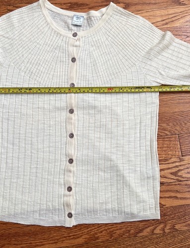 FEDELI Italy 100% Silk Knit Sweater Light Yellow Size 42 - Picture 7 of 10