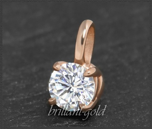 Lupenreiner Diamant Anhänger in 585 Gold; 0,53ct Brillant, Top Wesselton F; 14K - Bild 5 von 8