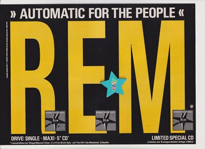 REM / R.E.M - Automatic for the People - Original Werbeanzeige 1992 / Werbung
