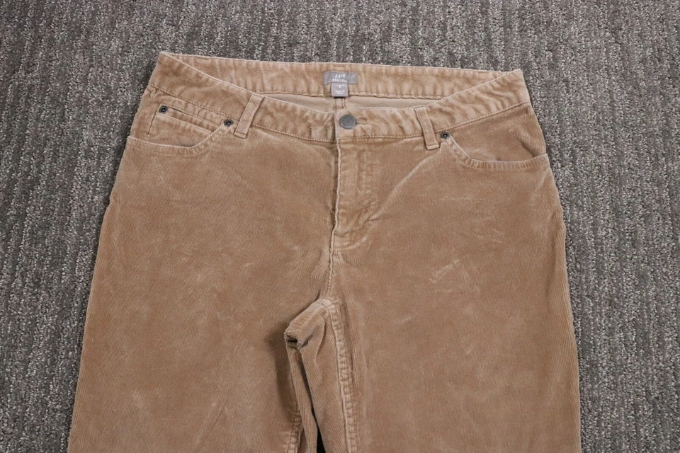 Pantalones de pana para mujer J.Jill talla 6 (32x32) corte bota elástico marrón ciudad clásico Foto 4 de 4