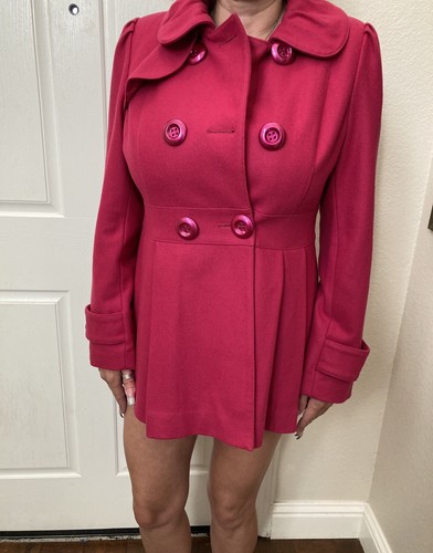 guess pink winter coat