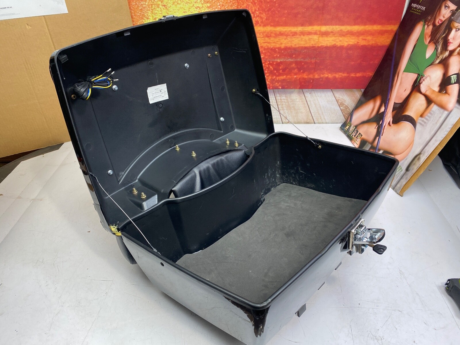 🔥EGO Harley Honda Yamaha Kaw. Suz. Black Motorcycle Trunk Tour Pack ...