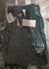 REEBOK Knit-Woven Training Sport Shorts MEN DEEP TEAL UK Sz M 9" Inseam BNWT