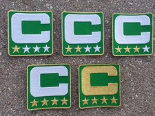 GREEN Captain C Patch for Jersey Football Hockey Soccer Baseball Lacrosse