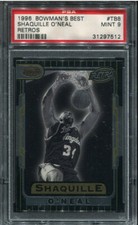 PSA 9 MINT 1996 BOWMAN'S BEST RETROS SHAQUILLE O'NEAL #TB8 MAGIC HOF 97512 B148