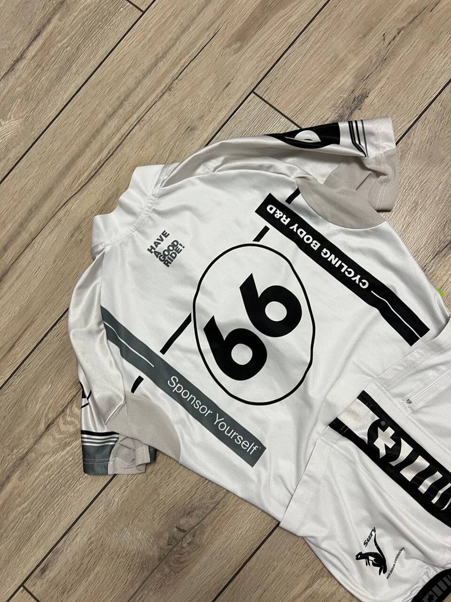 Assos Six Days 77 Sponsor Yourself mens White cycling jersey size S Assos Six Days 77 Sponsor Yourself mens White cycling jersey size S