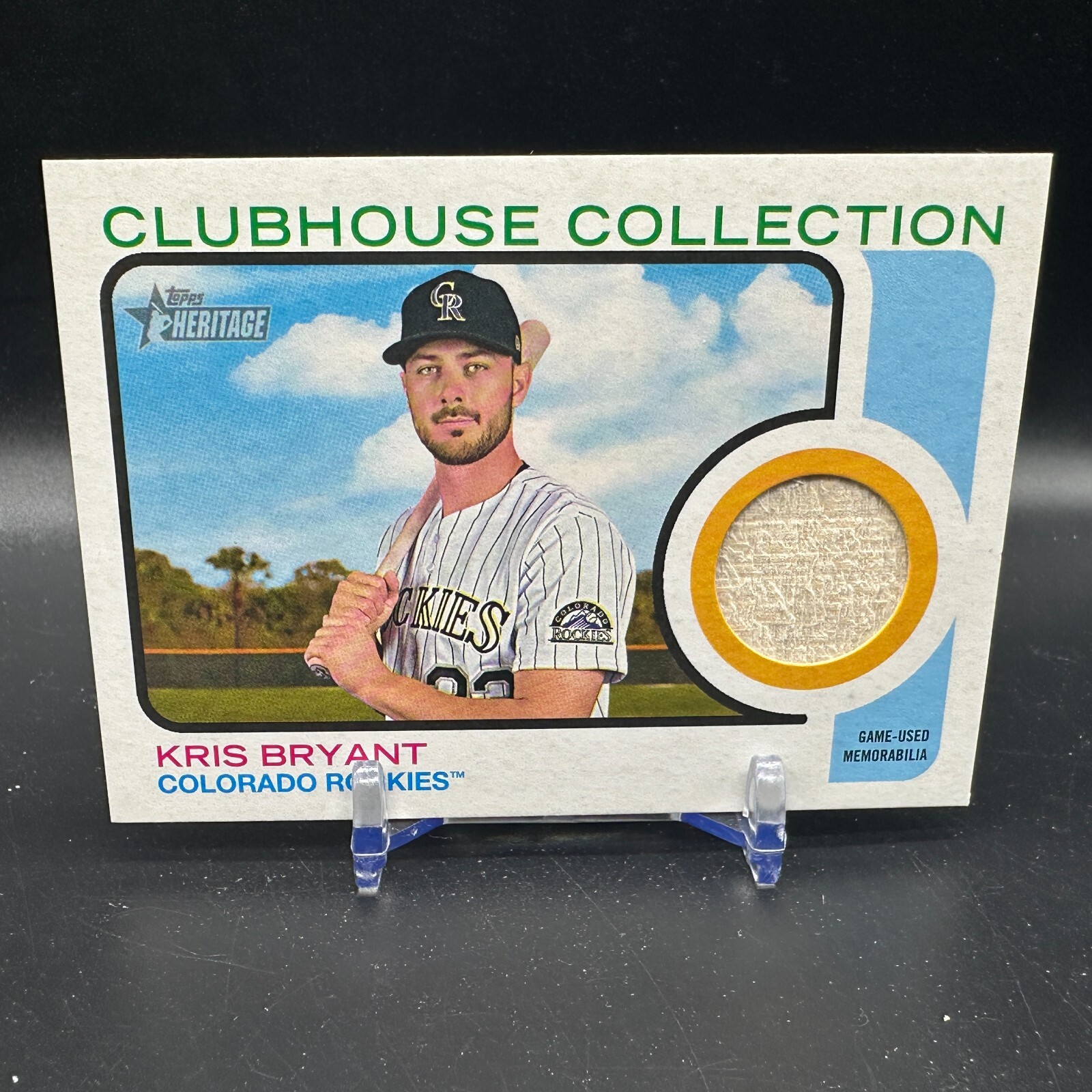 2022 Topps Heritage High Number Kris Bryant Clubhouse Collection Relic CCR-KB