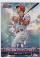 MIKE TROUT Bowman's Best POWER PRODUCERS REFRACTOR Insert Baseball Card ANGELS!