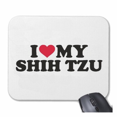 MOUSEPAD MAUSPAD I LOVE MY SHIH TZU - HUNDESPORT - RASSEHUND - HUNDEZUCHT - HUND