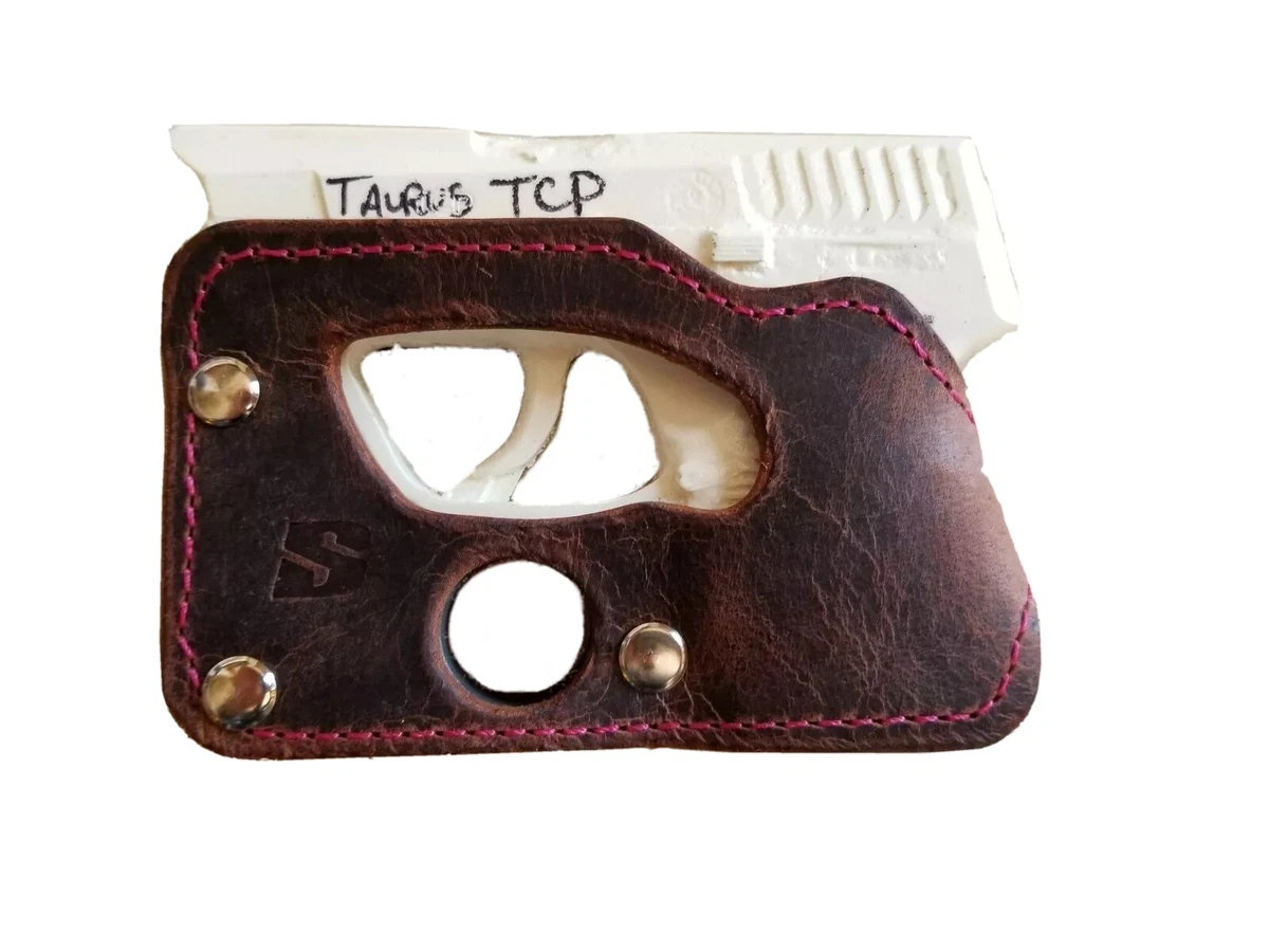 Pocket Holster Fits Taurus TCP 380 Wallet Shoot Thru Brown Leather