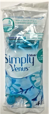 Gillette Simply Venus Disposable Razors, Touch of Aloe, 4 Razors
