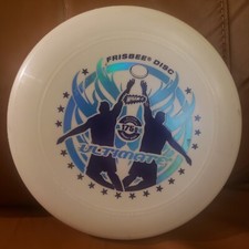 Vintage Wham-O Ultimate Frisbee Disc 175g Ultimate Sport Whamo White Blue