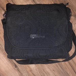black quilted diaper bag