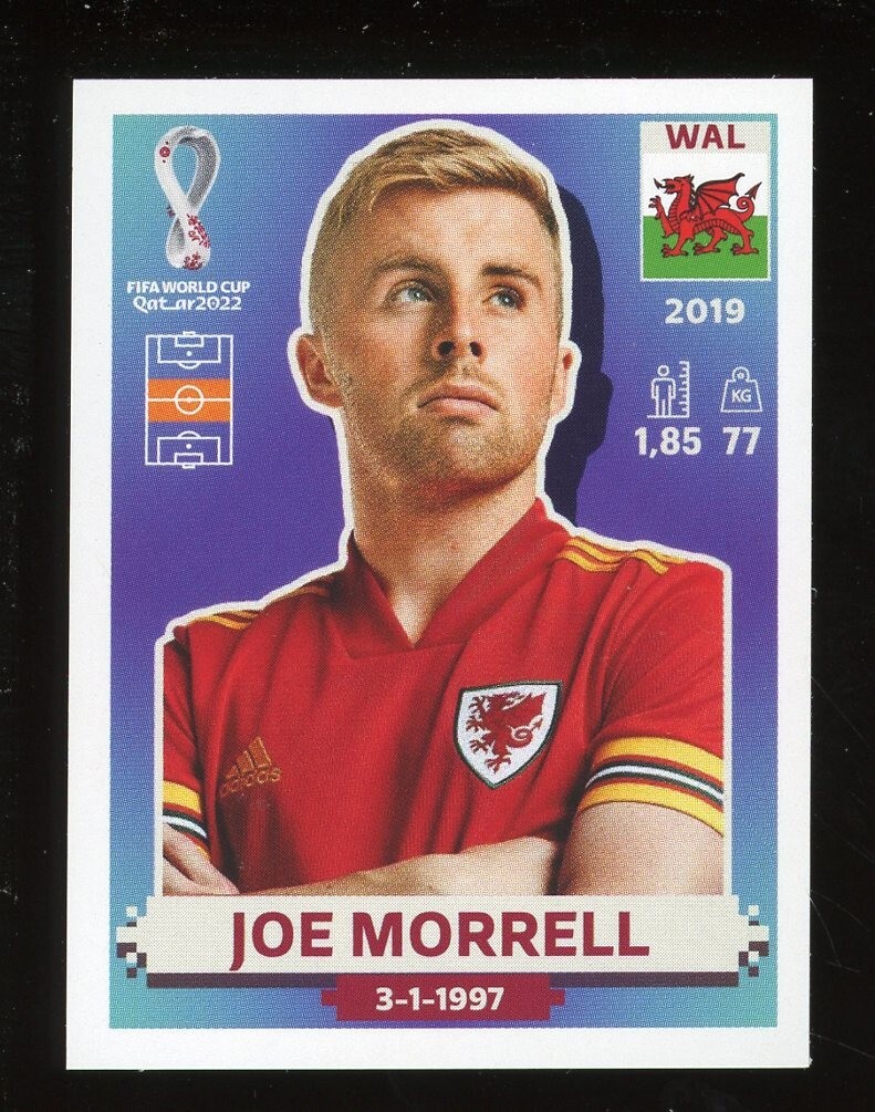 2022 Qatar Fifa World Cup Panini Sticker JOE MORRELL Wales WAL13