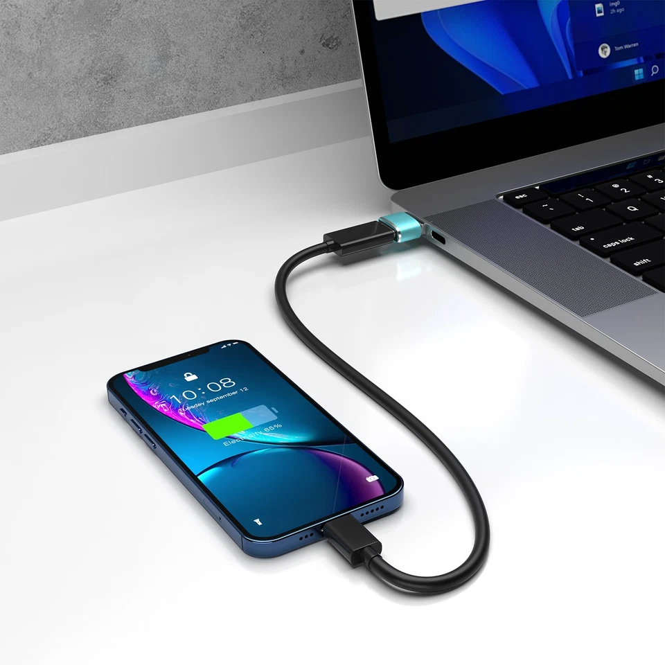 3-PACK USB C 3.1 Type C Female to USB Type A Male Port Converter Adapter Blue - Image 2 of 4