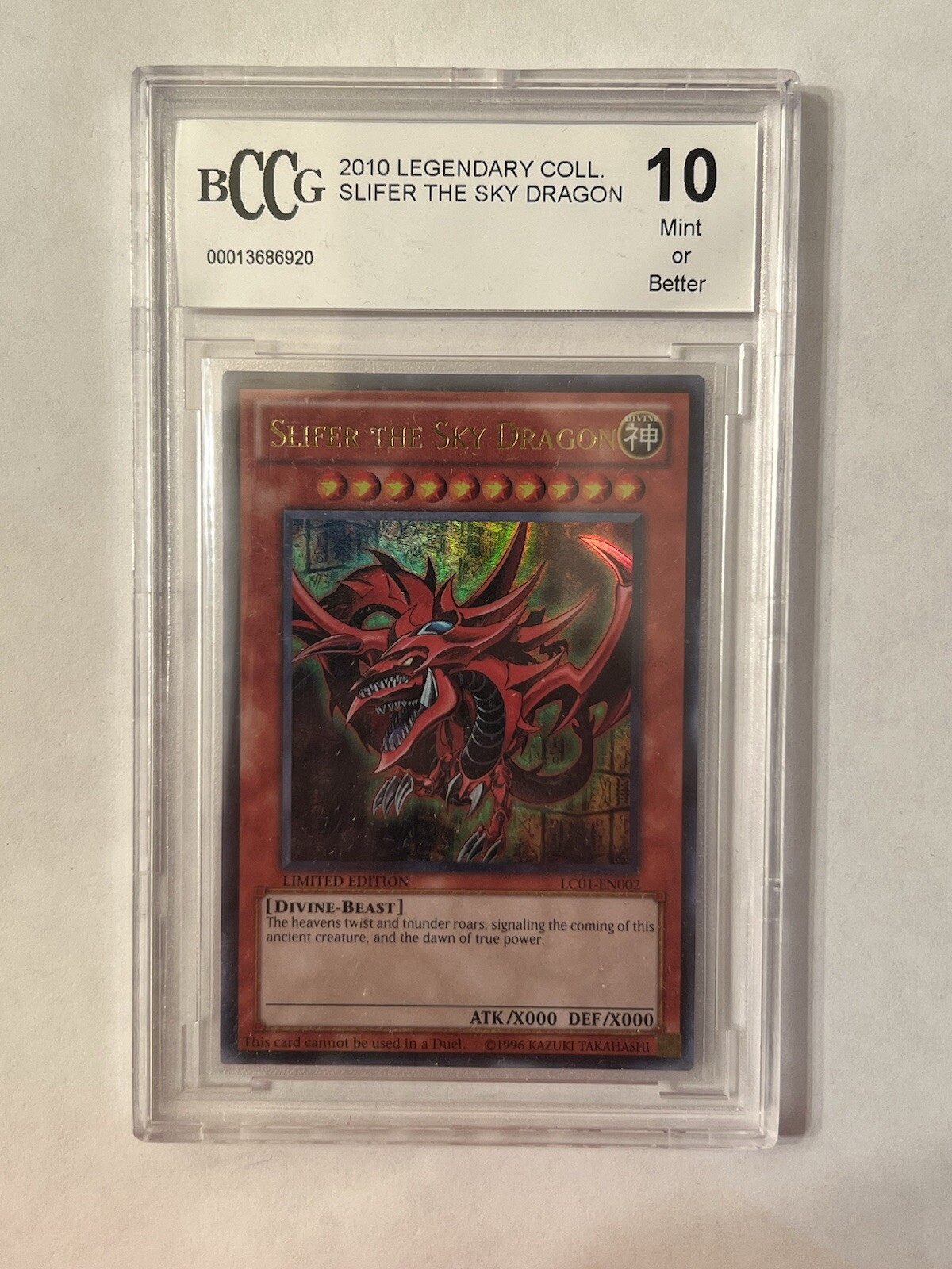 Slifer the Sky Dragon Limited Edition Yu-Gi-Oh Legendary Collection Card