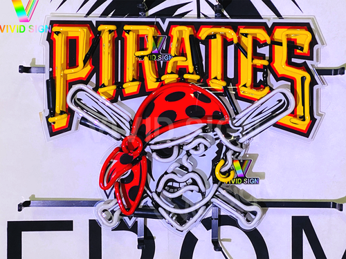 Pittsburgh Pirates Club 20"x15" Neon Lamp Light Sign With HD Vivid Printing - Picture 2 of 10