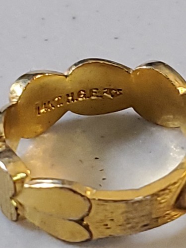 Vintage Vargas 14k Gold HGE Heart Ring Signed Size 9 - Picture 6 of 24
