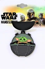Star Wars The Mandalorian Grogu Hover Hinged Pin Disney Baby Yoda Pram Pod