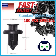 100 Pcs Set Plastic Rivet Car Fender Bumper Push Pin Clips 10mm Hole For Honda 100 Pcs Set Plastic Rivet Car Fender Bumper Push Pin Clips 10mm Hole For Honda