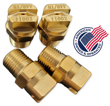 Carpet Cleaning 11002 Wand Jet Nozzle 1/8  Brass V-Jet 110-Degree Set of 4 