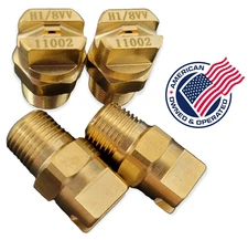 Carpet Cleaning 11002 Wand Jet Nozzle 1/8” Brass V-Jet 110-Degree (Set of 4)