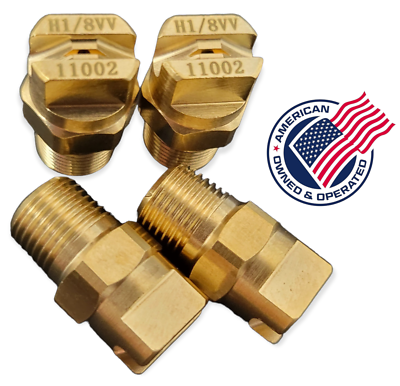 #ad Carpet Cleaning 11002 Wand Jet Nozzle 1 8” Brass V Jet 110 Degree Set of 4 $26.49
